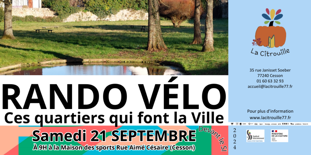 Rando Vélo samedi 21 septembre 2024 à 9h à la Maison des Sports (Cesson)