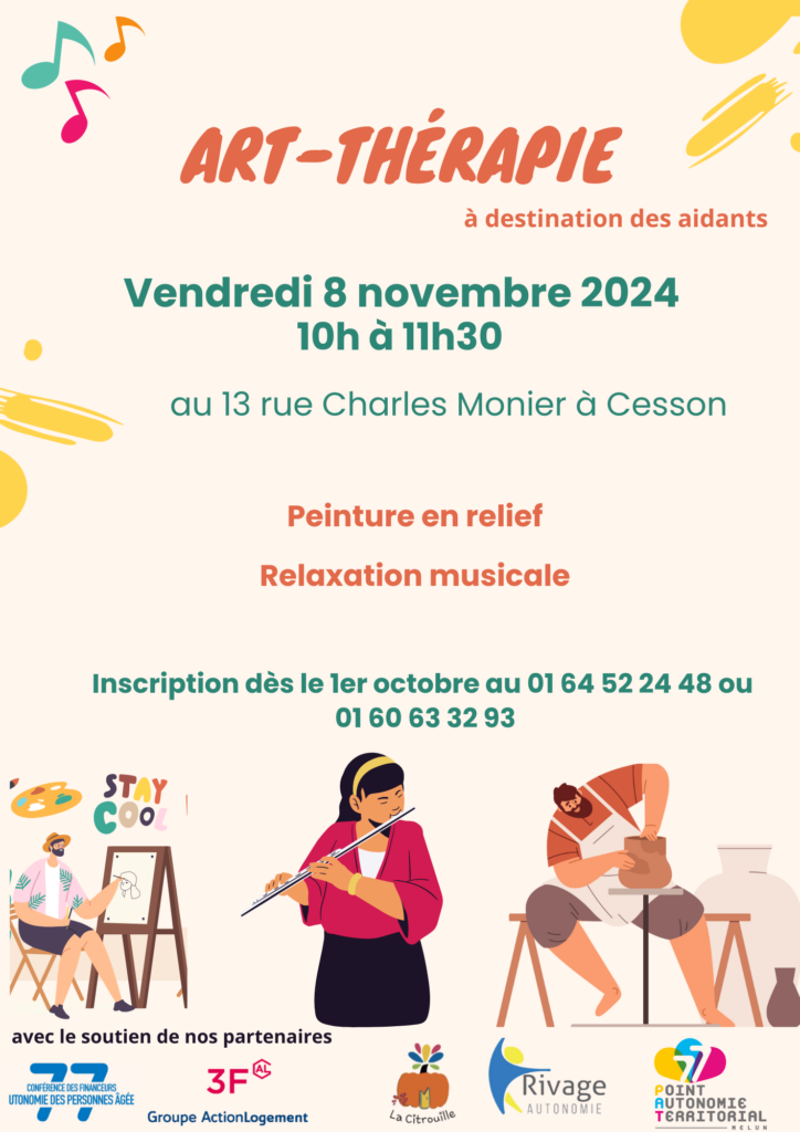 Art-thérapie: une bulle de sérénité pour les aidants - Vendredi 8 novembre de 10h à 11h30, à Cesson (13 avenue Charles Monier)