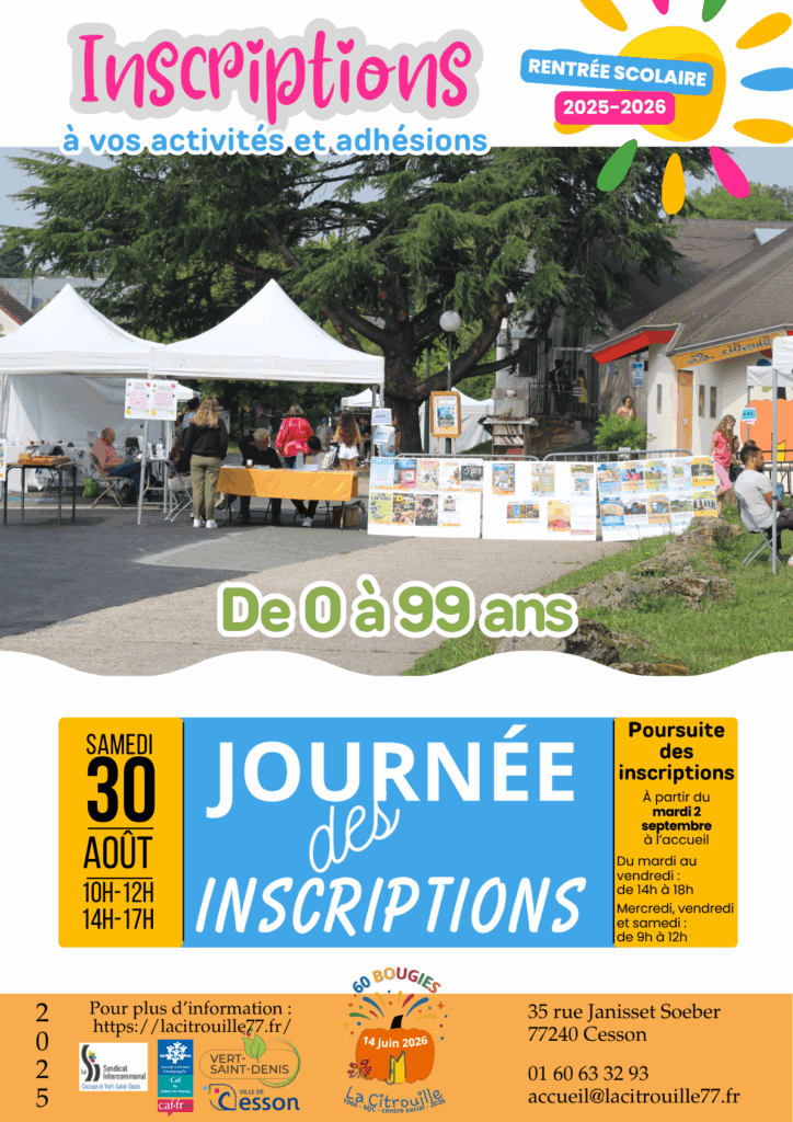 Journée des inscriptions - saison 2025-2026