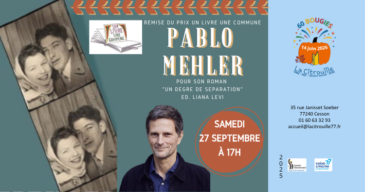 Le prix est décerné à Pablo Mehler pour son premier roman Un degré de séparation