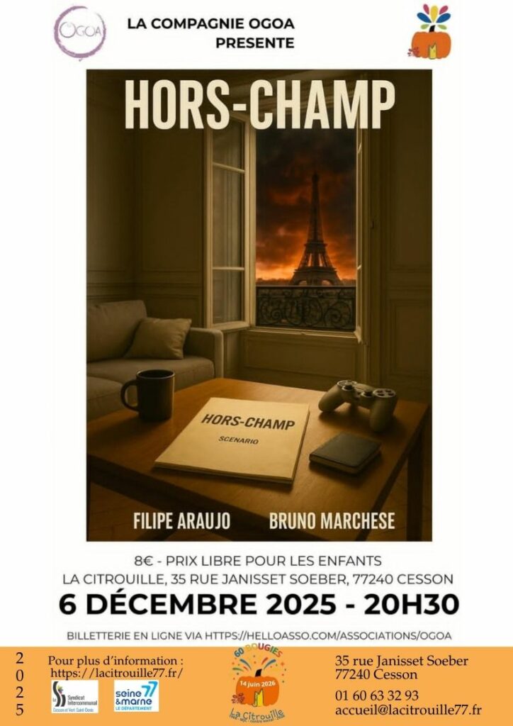 "Hors chant" - théâtre par la compagnie Ogoa Samedi 6 décembre à 20h30 à La Citrouille de Cesson Vert-Saint-Denis
