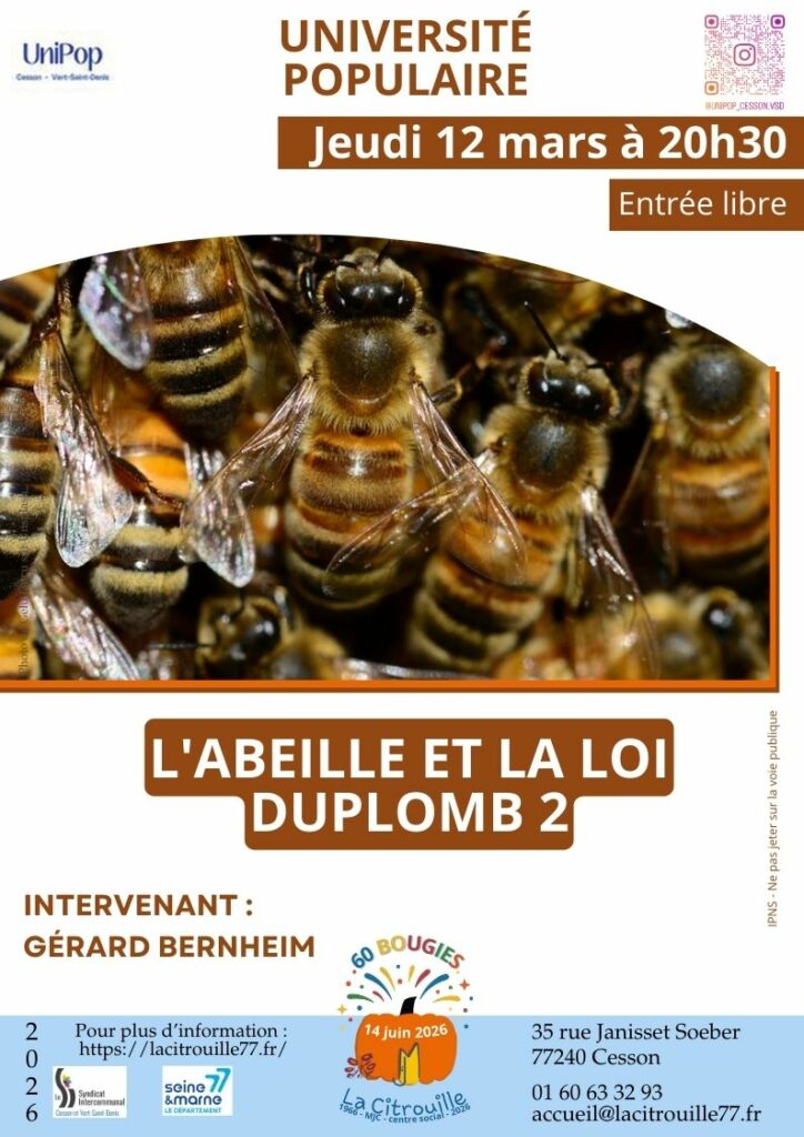 12 mars - UniPop : l'abeille et la loi Duplomb 2