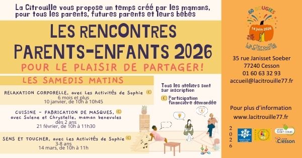Activités “sens et toucher” Samedi 14 mars de 10h à 11h à La Citrouille de Cesson Vert-Saint-Denis