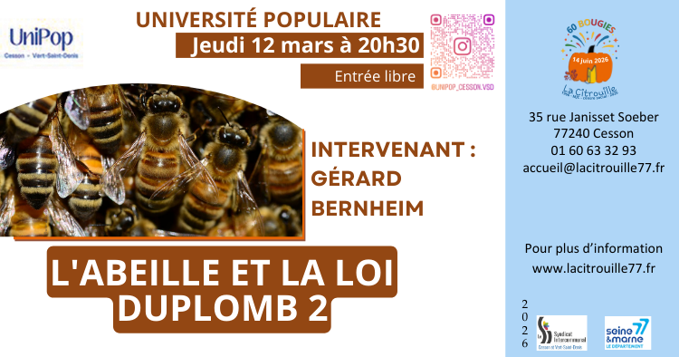 12 mars - UniPop : l'abeille et la loi Duplomb 2