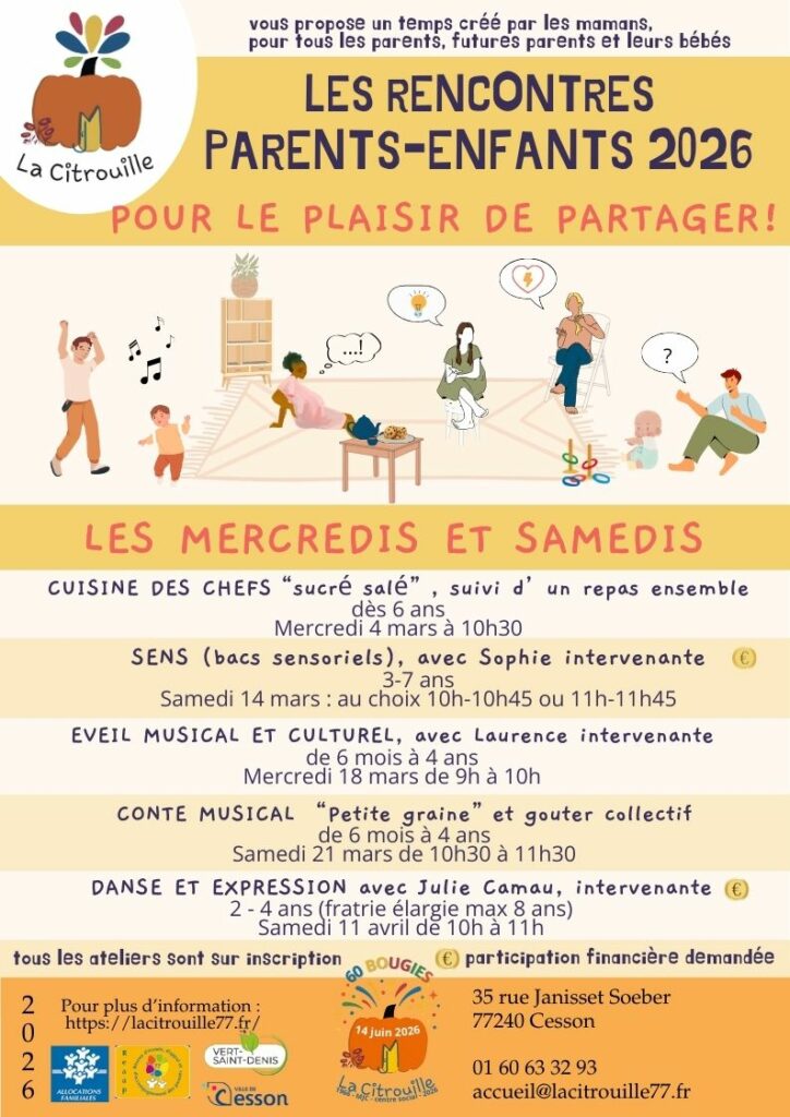 Les rencontres parents-enfants 2026 pour le plaisir de partager...