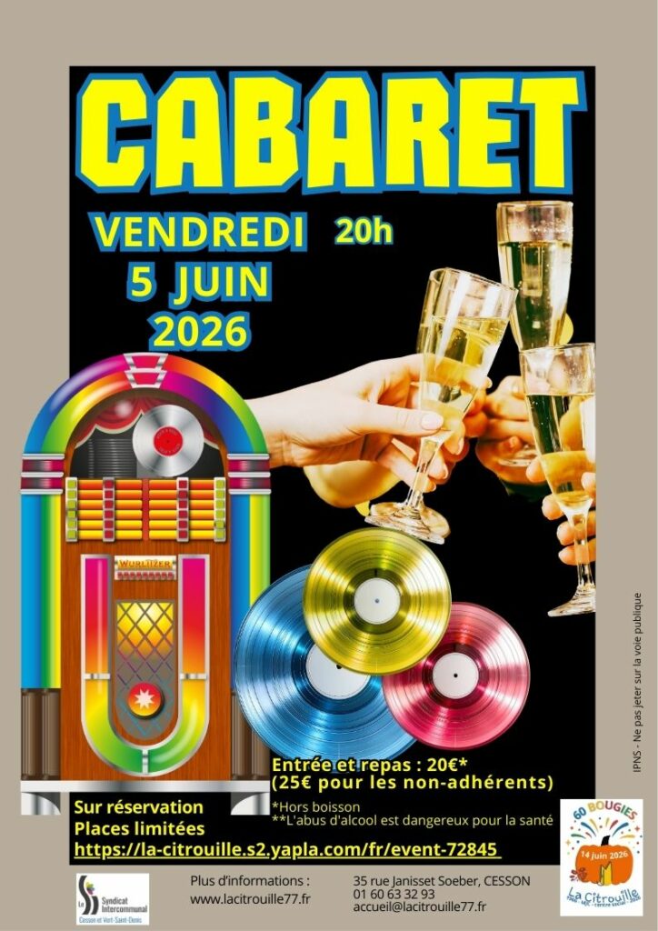 Cabaret Rock
Vendredi 5 juin 2026 à 20h à La Citrouille, MJC Centre social de Cesson Vert-Saint-Denis