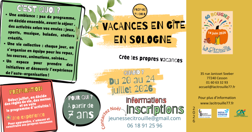 Prépare ta  colo : Une saison pour créer tes vacances en juillet2026