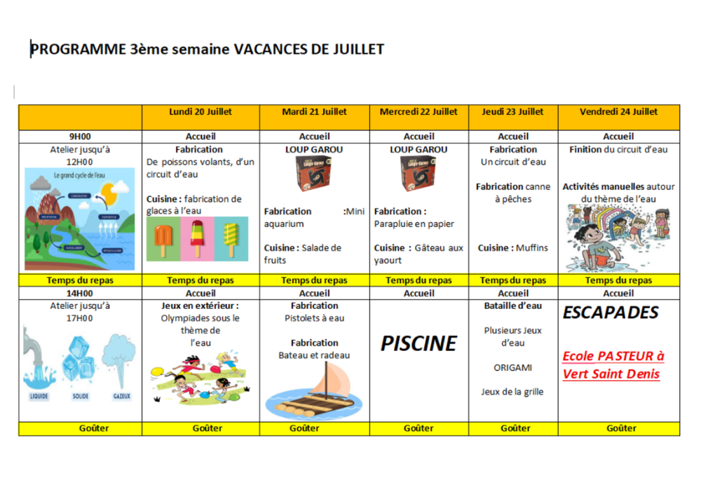 Loisirs et vacances Du 20 au 24 juillet 2026 à La Citrouille de Cesson Vert-Saint-Denis