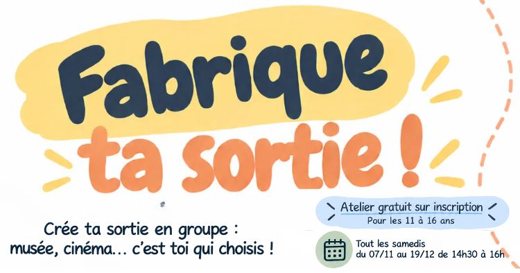 Fabrique ta sortie avec Firine tous les samedis du 7 novembre au 199 décembre 2027