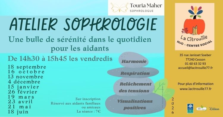 Sophrologie des aidants, un vendredi par mois