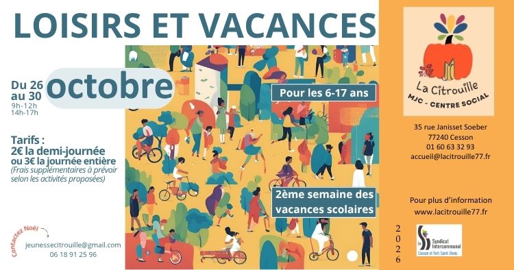 Pour les 6-17 ans : Vous êtes à la recherche de vacances palpitantes et remplies de défis ? Nous avons la solution pour vous ! Loisirs et vacances du 26 au 30 octobre 2026